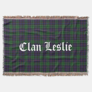 Clan Leslie Tartan Throw Decke