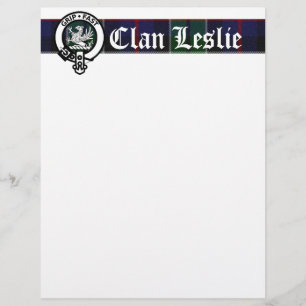 Clan Leslie Tartan & Wappen Letterhead