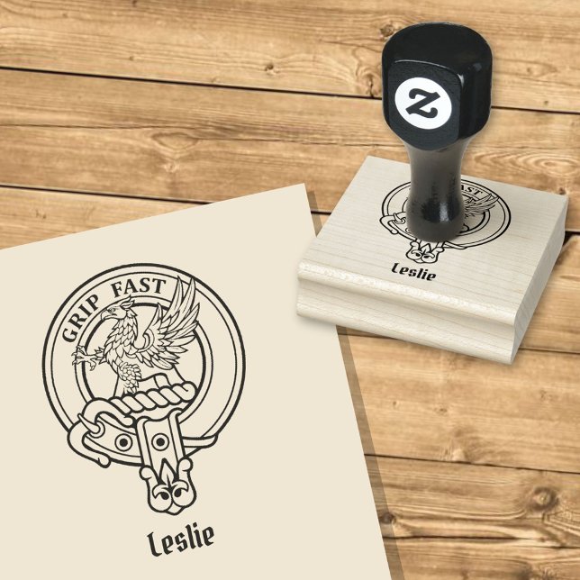 Clan Leslie Wappen Gummistempel (Von Creator hochgeladen)