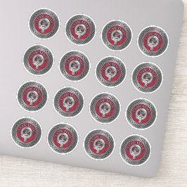 Clan Leslie Wappen & Tartan Knot Aufkleber