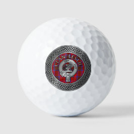 Clan Leslie Wappen & Tartan Knot Golfball