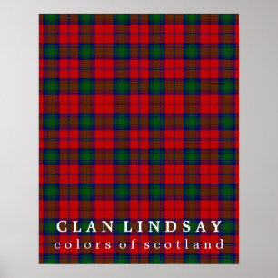 Clan Lindsay Colors of Scotland Tartan Poster