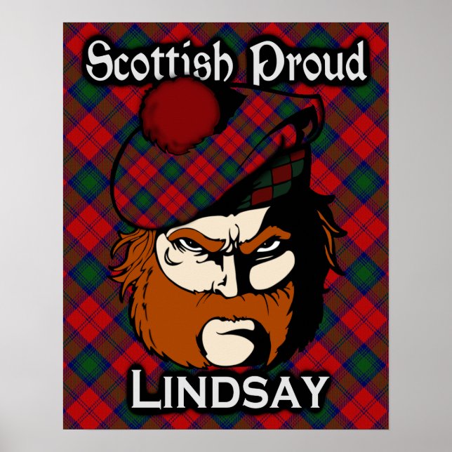 Clan Lindsay Scottish Tartan Poster (Vorne)