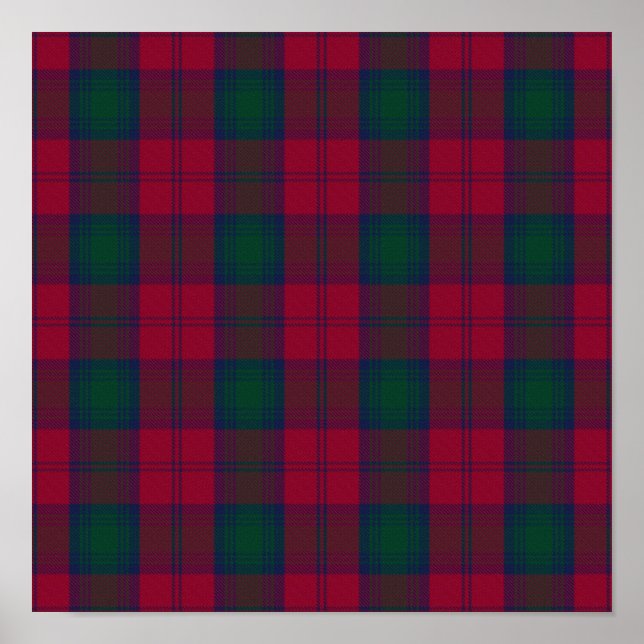 Clan Lindsay Tartan - Digitaler Download Poster (Vorne)