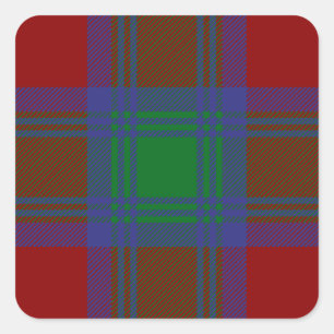Clan Lindsay Tartan Quadratischer Aufkleber