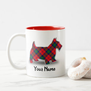 Clan Lindsay Tartan Scottish Terrier Zweifarbige Tasse