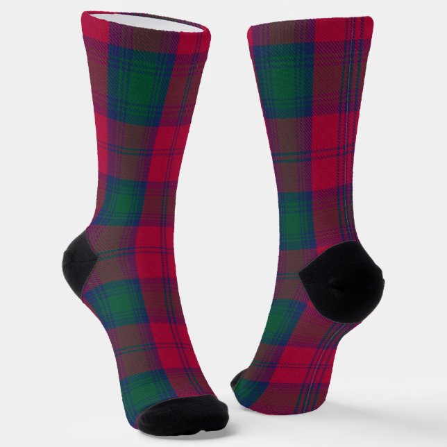 Clan Lindsay Tartan Socken (Gewinkelt)