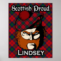 Clan Lindsey Lindsay Scottish Tartan Poster