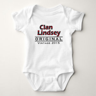 Clan Lindsey Vintag individualisieren Ihr Geburtsj Baby Strampler
