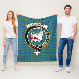 Clan Lockhart Ancient Tartan Kariert Fleecedecke