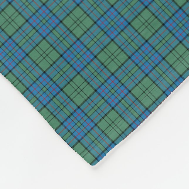Clan Lockhart Tartan Fleecedecke (Ecke)