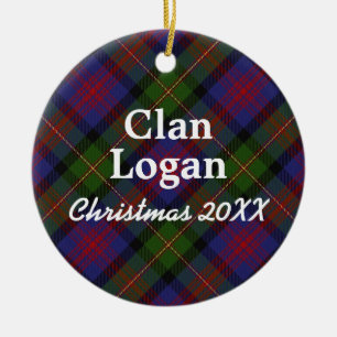 Clan Logan Scottish Tartan Keramikornament
