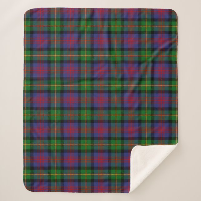 Clan Logan Tartan Kariert Sherpadecke (Vorderseite)
