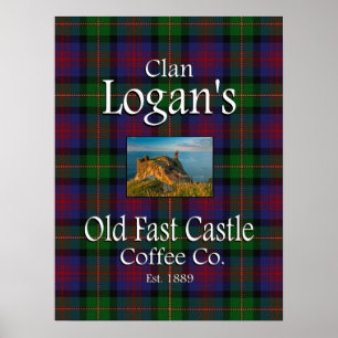 Clan Logans Old Fast Castle Coffee Co. Poster