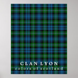 Clan Lyon Colors of Scotland Tartan Poster