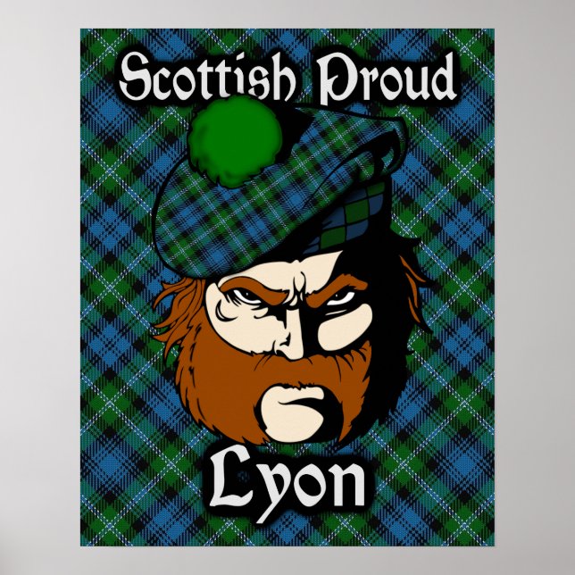 Clan Lyon Scottish Tartan Poster (Vorne)