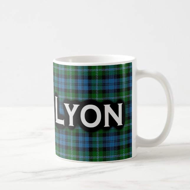 Clan Lyon Tartan Scottish Tasse (Rechts)