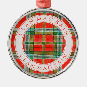 CLAN MAC BAIN Premium Rund Ornament Aus Metall