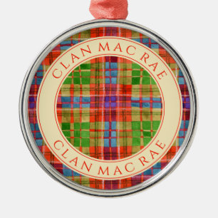 CLAN MAC RAE Premium Round Ornament Aus Metall