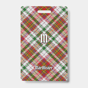 Clan MacAlister Dress Tartan Abzeichen Ausweis