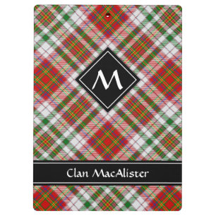 Clan MacAlister Dress Tartan Clipboard Klemmbrett