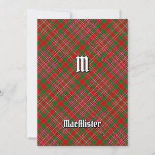 Clan MacAlister Tartan Einladung