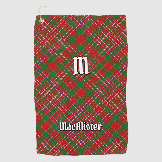 Clan MacAlister Tartan Golf Towel Golfhandtuch (Vorderseite)
