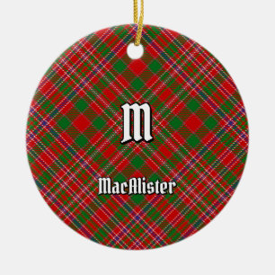 Clan MacAlister Tartan Keramik Ornament