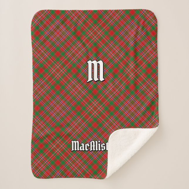 Clan MacAlister Tartan Sherpa Blanket Sherpadecke (Vorderseite)