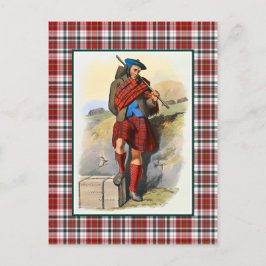 Clan MacAlister Vintag Illustration Tartan Frame Postkarte