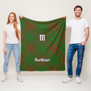 Clan MacAlister von Glenbarr Jagd Tartan Fleecedecke
