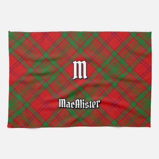 Clan MacAlister von Glenbarr Tartan Geschirrtuch (Horizontal)