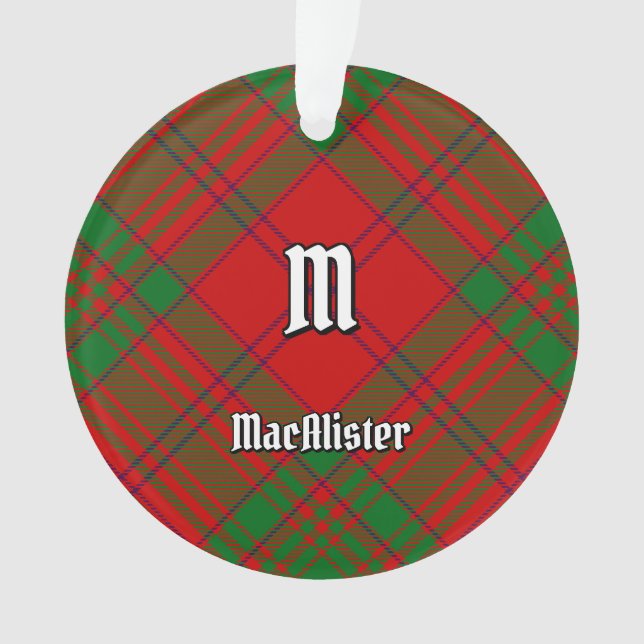 Clan MacAlister von Glenbarr Tartan Ornament (Vorderseite)