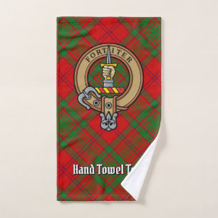 Clan MacAlister von Glenbarr Wappen über Tartan Badhandtuch Set