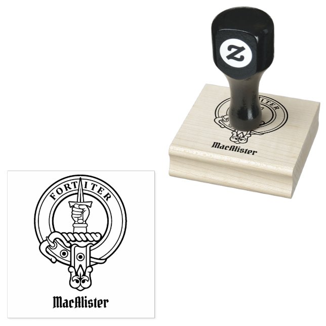 Clan MacAlister Wappen Rubber Briefmarke Gummistempel (Stempel)