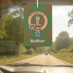 Clan MacAlister Wappen über die Jagd Glenbarr Tart Autolufterfrischer