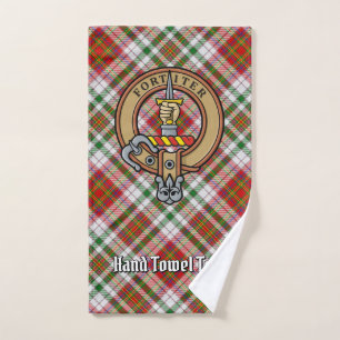 Clan MacAlister Wappen über Dress Tartan Badhandtuch Set
