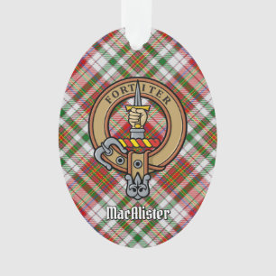 Clan MacAlister Wappen über Dress Tartan Ornament