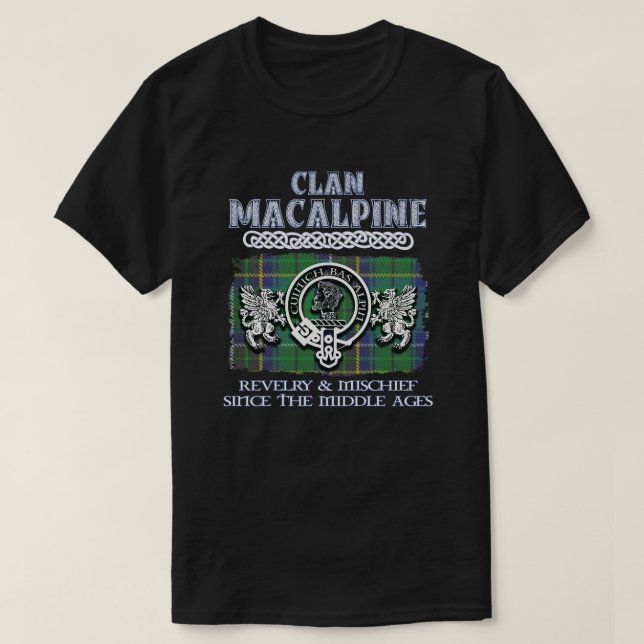 Clan MacAlpine Wappen Schottischer Clans Schottisc T-Shirt (Design vorne)