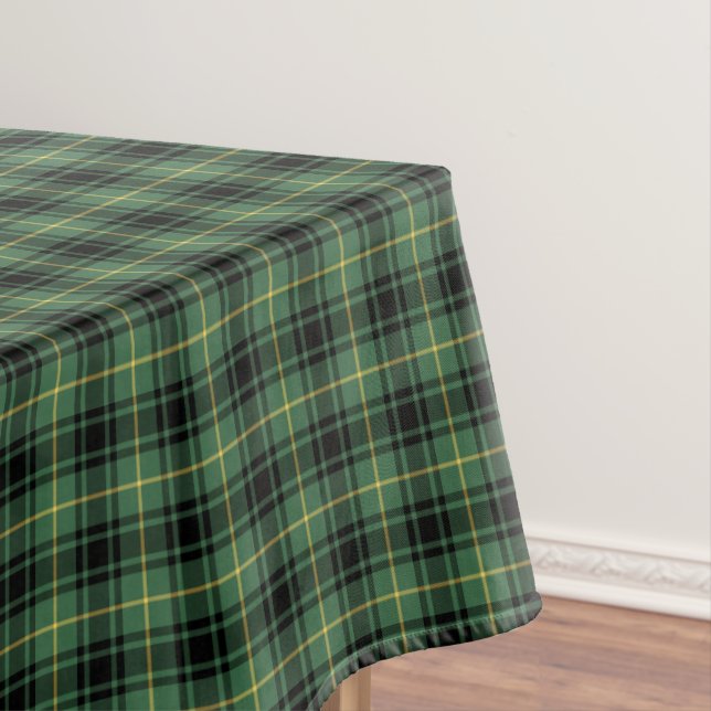 Clan MacArthur Black und Green Scottish Tartan Tischdecke (Beispiel)