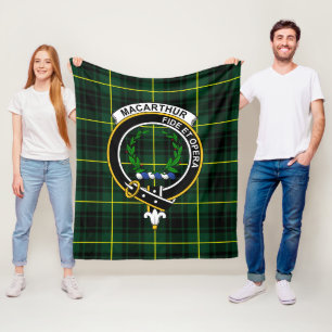 Clan MacArthur Modern Tartan Kariert Fleecedecke