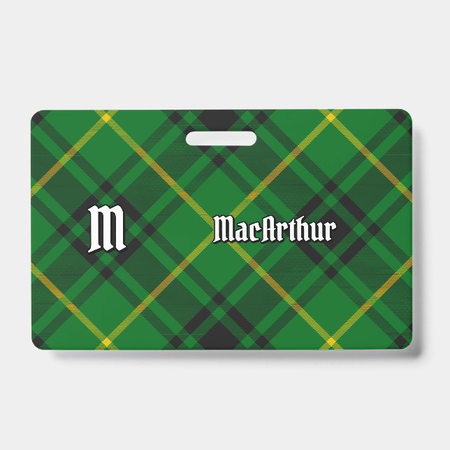 Clan MacArthur Tartan Ausweis (Vorderseite)
