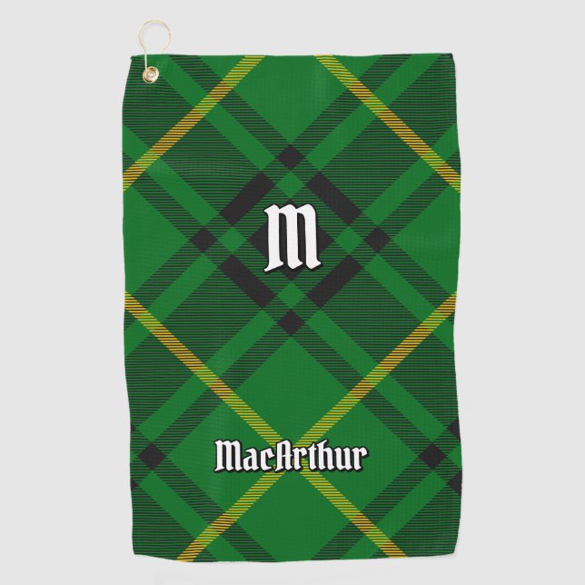 Clan MacArthur Tartan Golfhandtuch (Vorderseite)
