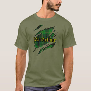 Clan MacArthur Tartan heftiger Shirt-Effekt T-Shirt