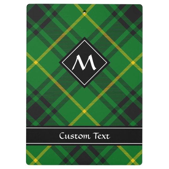 Clan MacArthur Tartan Klemmbrett (Rückseite)