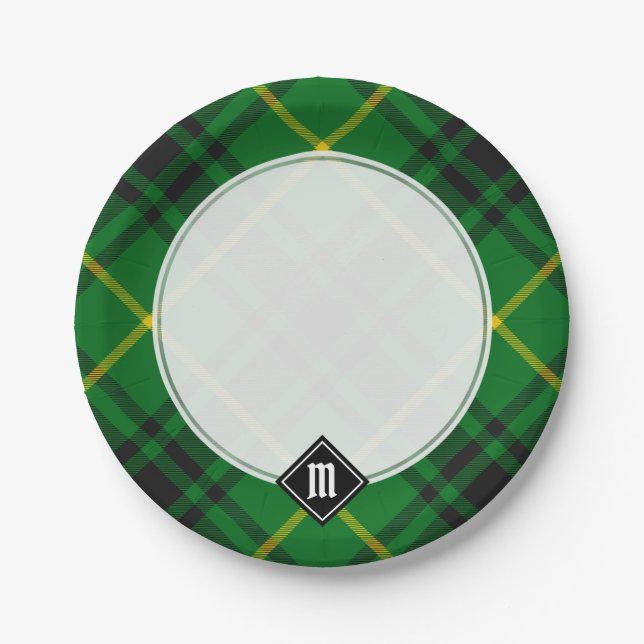 Clan MacArthur Tartan Pappteller (Vorderseite)