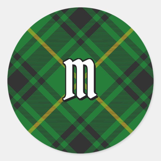 Clan MacArthur Tartan Runder Aufkleber (Vorderseite)