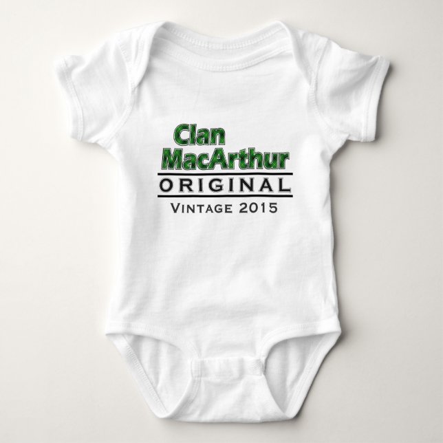 Clan MacArthur Vintag anpassen Baby Strampler (Vorderseite)