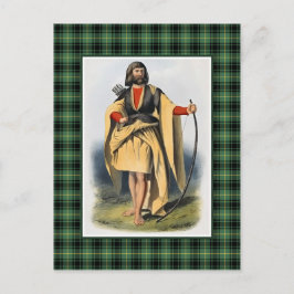 Clan MacArthur Vintag Illustration Tartan Frame Postkarte