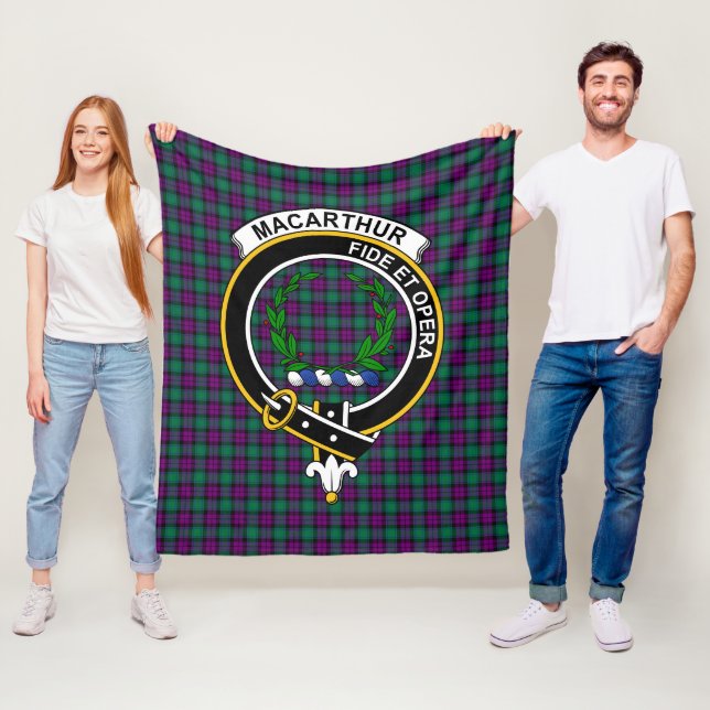 Clan MacArthur von Milton Tartan Kariert Fleecedecke (Beispiel)